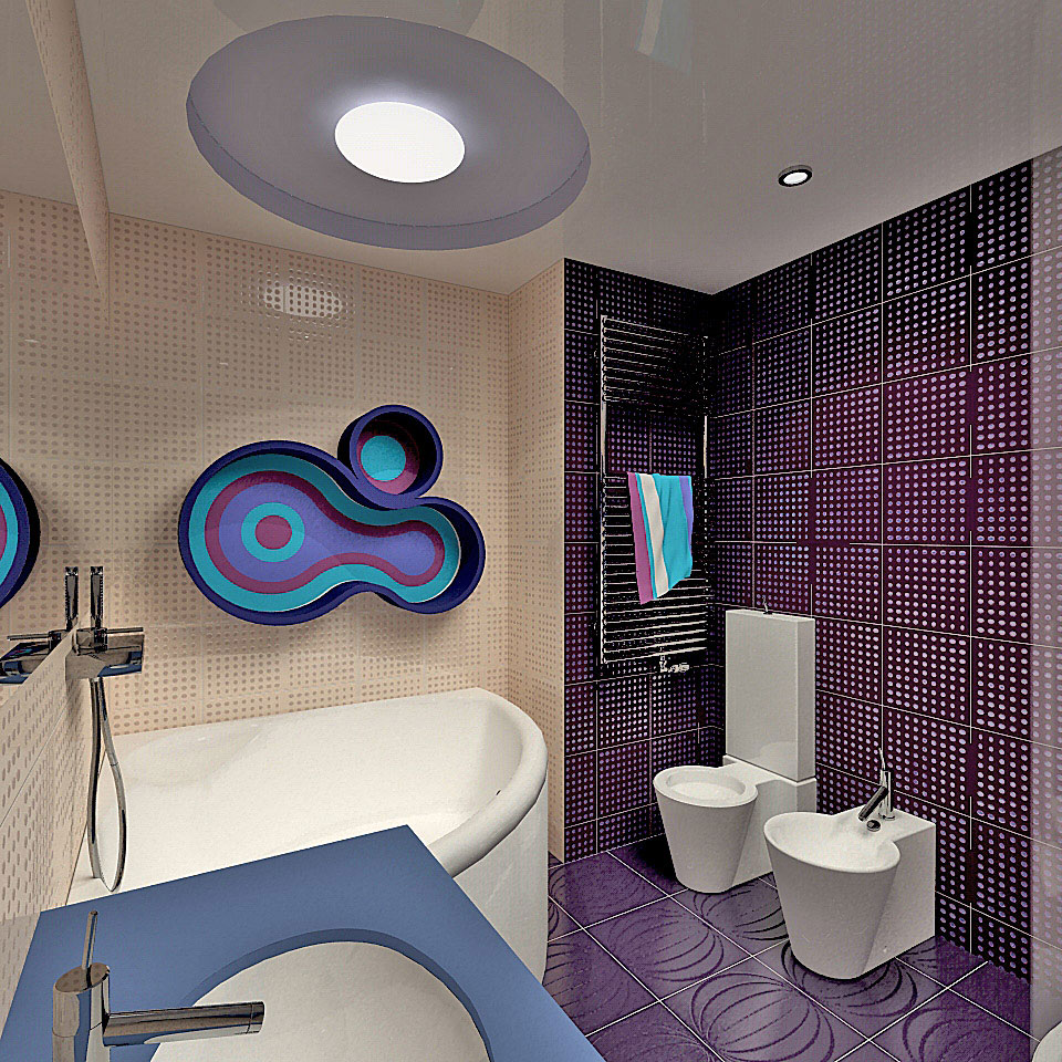 параметрический дизайн интерьера московской квартиры (ванная)