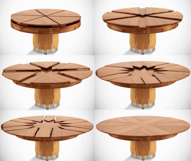 Механизмы раскладывающихся круглых столов