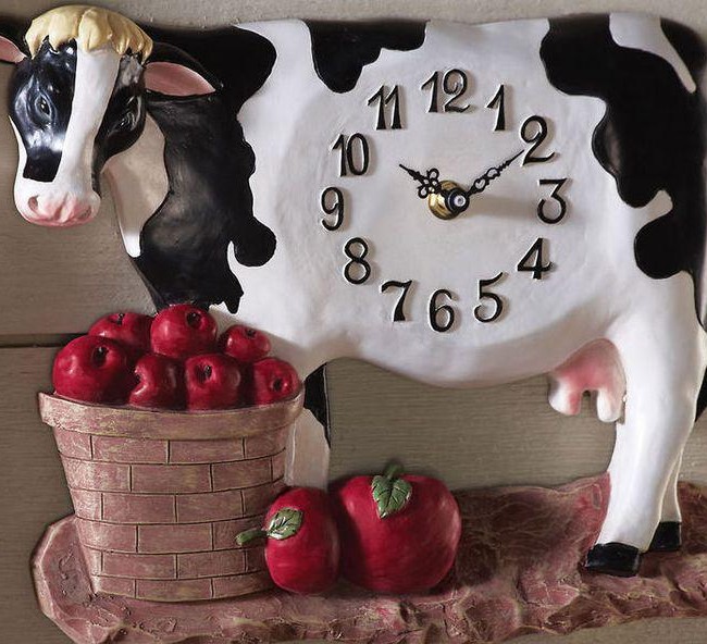 Кухонные часы с деревенской тематикой