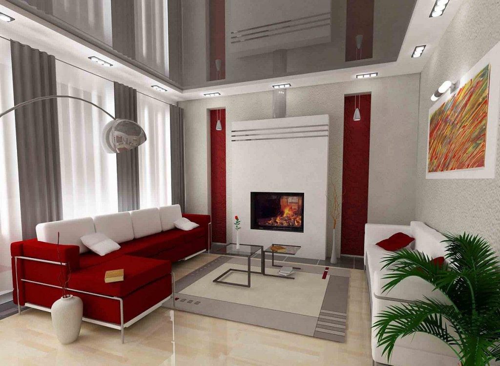 Интерьеры квартир в современном стиле фото гостиная сочетание обоев фото