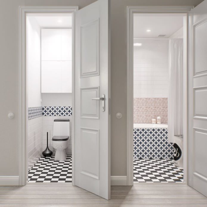 Дизайн интерьера санузла и ванной комнаты