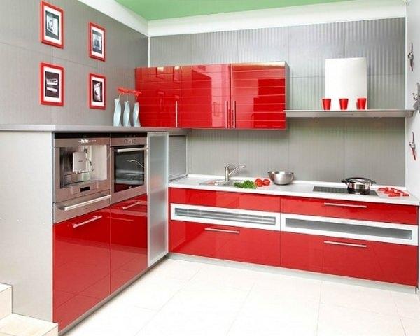 Красный цвет кухни - выбор жизнерадостных и активных хозяев