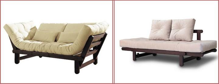 Каркас типичного дивана-кушетки может быть деревянным или металлическим