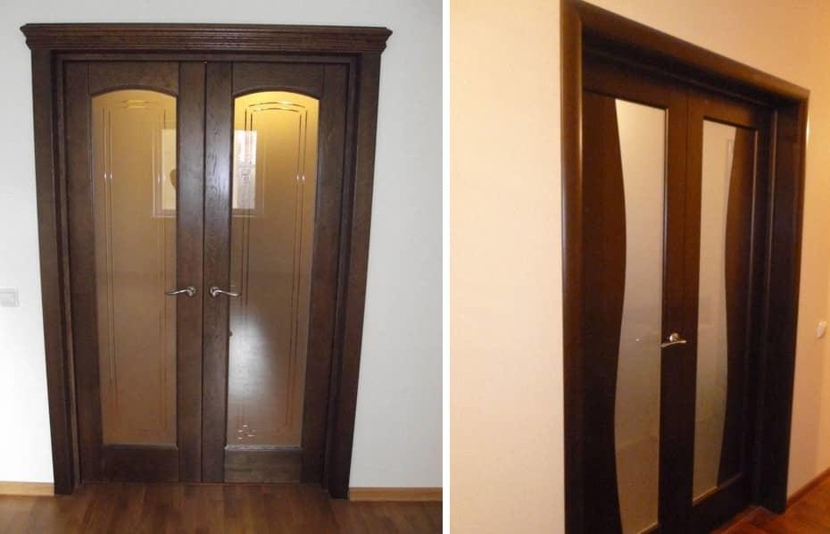 Распашные двери в зал — традиционный и очень удобный вариант, позволяющий значительно сэкономить место