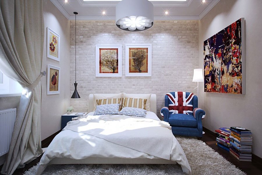Интерьер спальни 6 кв м в стиле прованс в маленькой квартире фото
