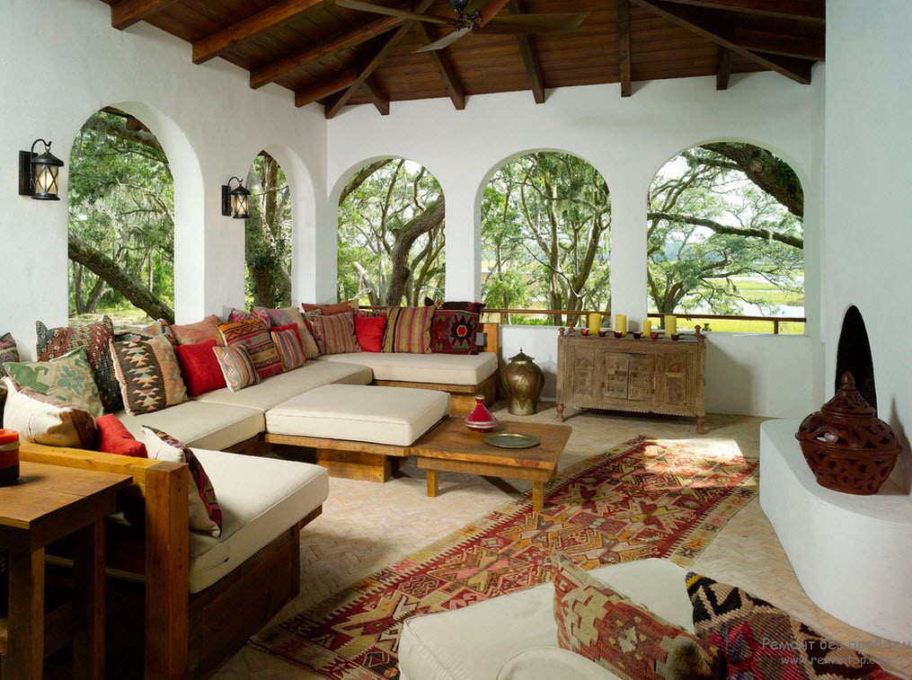 Дизайн веранды загородного дома, Красивый интерьер на фото