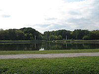 Кусково - Вид на пруд и парк со стороны Дворца