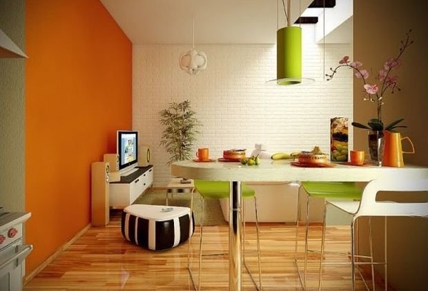 Фотография: Прихожая в стиле Лофт, Кухня и столовая, Декор интерьера, Квартира, Дом, Декор, Оранжевый – фото на InMyRoom.ru