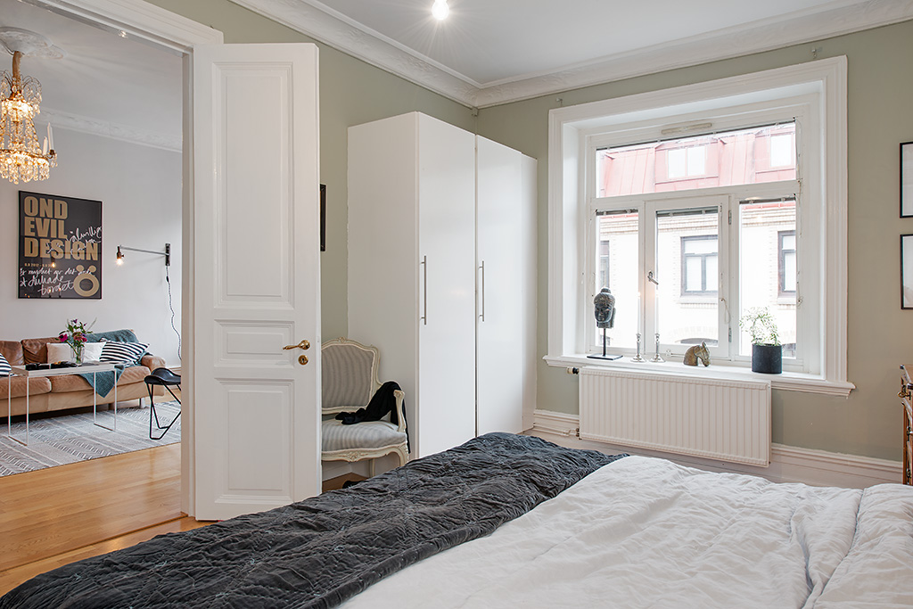 Интерьер двухкомнатной квартиры в скандинавском стиле в Стокгольме