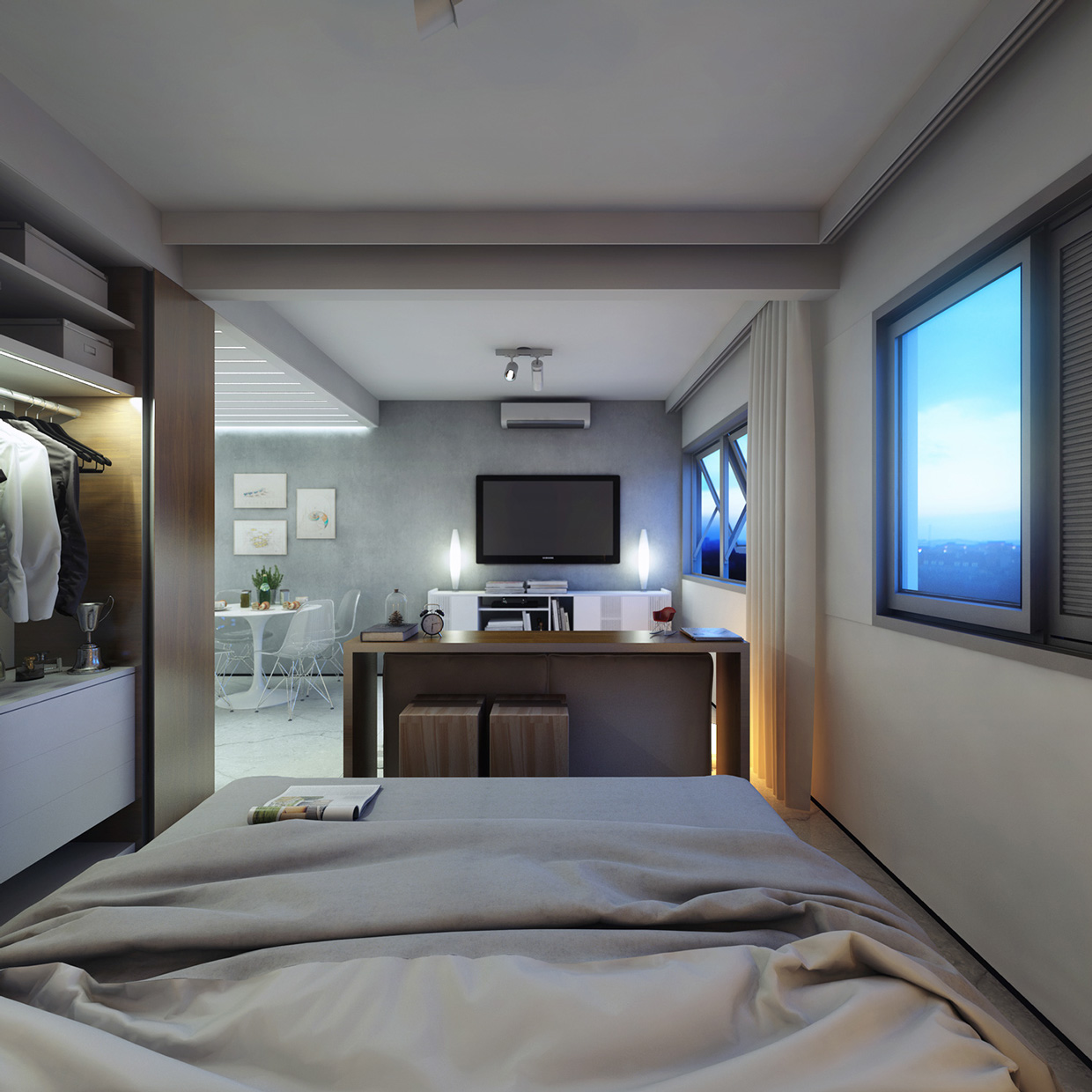 Дизайн спальни в крошечной квартире