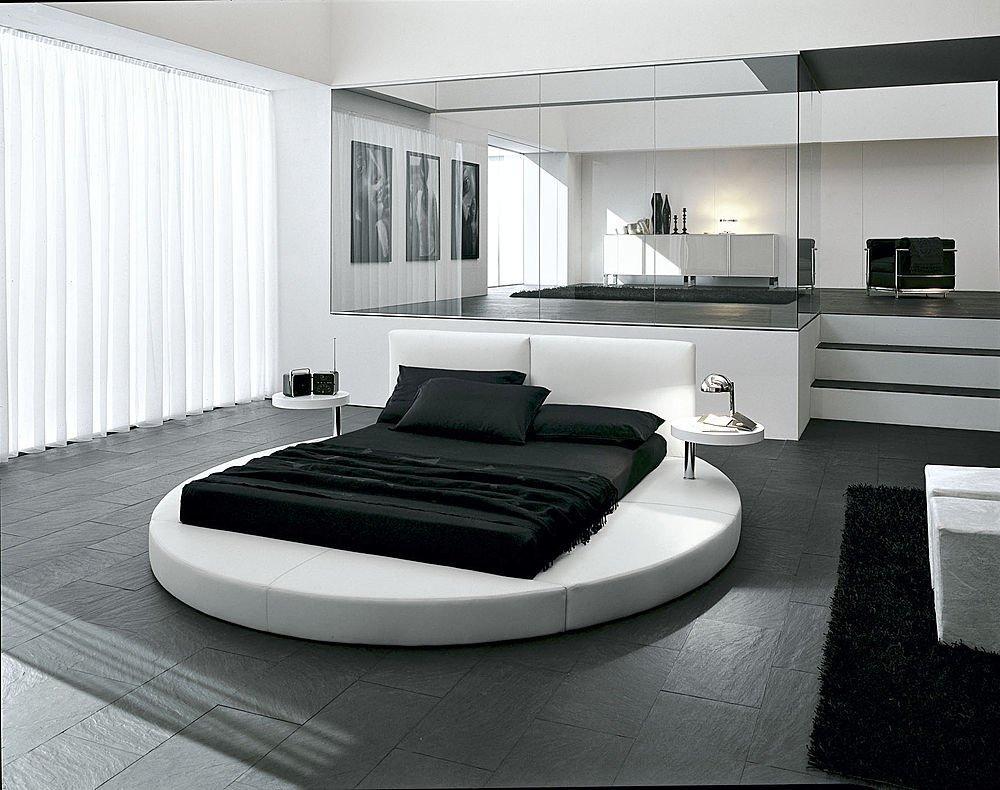 Спальня модерн в чёрно-белых тонах