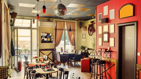 Ретро дизайн интерьера кафе — стоковое фото