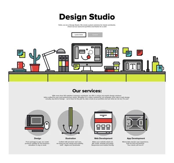 Дизайн-студия веб-графики — стоковый вектор