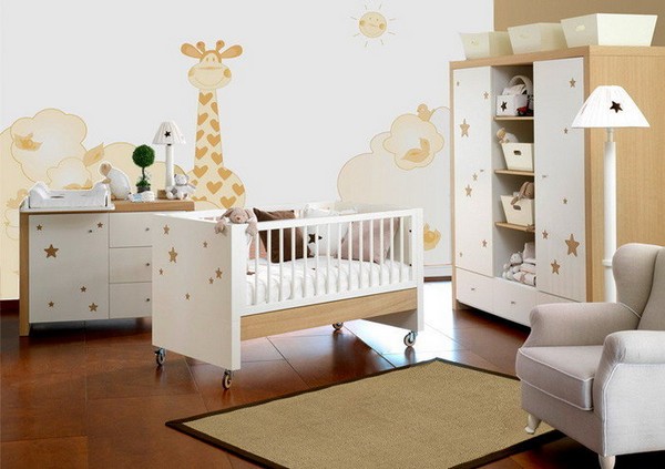 Мебель и интерьер детской комнаты для новорожденного мальчика