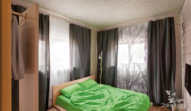 Дизайн штор для спальни - фото