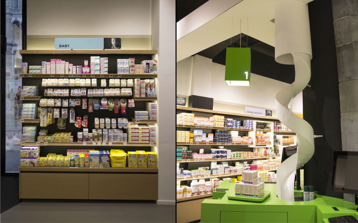 Дизайн интерьера торгового зала аптеки The Pharmacy of Tomorrow, Бельгия