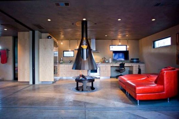 Гостиная с камином и телевизором - 50 фото интерьеров дизайна