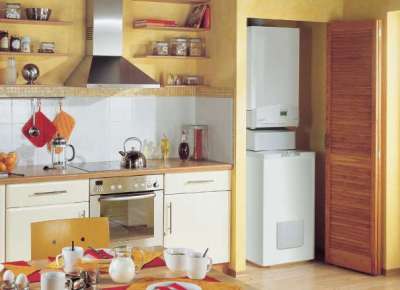 Дизайн кухни с газовым котлом: варианты размещения, фото решений