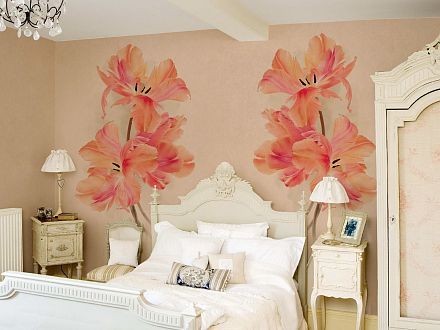 спальня тюльпаны яркие со стеблями