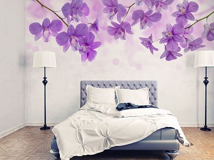 фотообои 3д орхидея фиолетовая