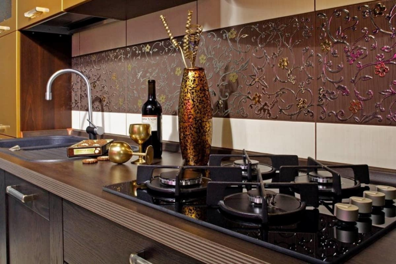 Плитка летний сад керама марацци в интерьере фото фартук на кухню