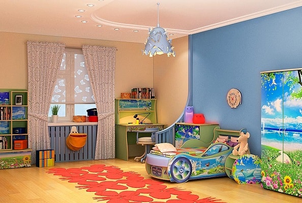 Оформление стен и интерьер детской комнаты