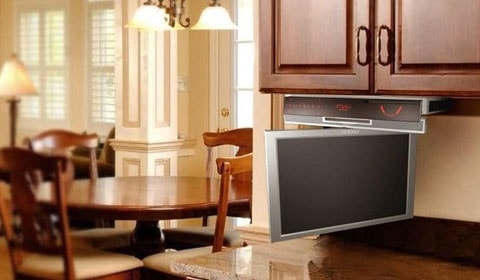Телевизор на кухне: фото 