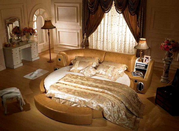  комната интерьер.  кровать в интерьере современной .