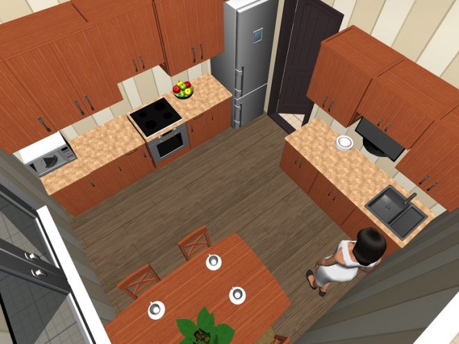 Расположение плиты, холодильника и раковины на кухне