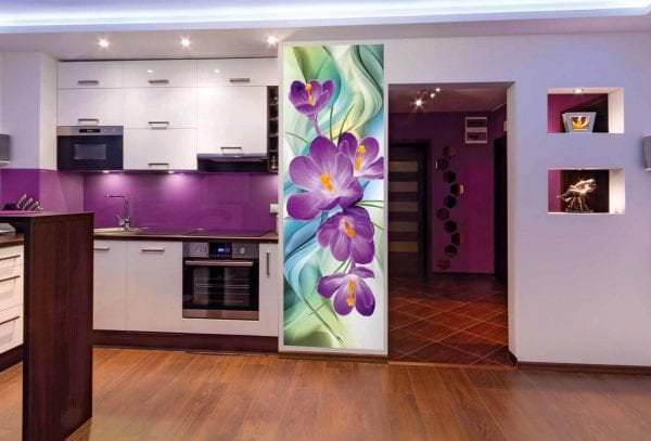 Фотообои с изображением цветов для кухни