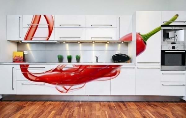 Фотообои с изображением перца чили для кухни