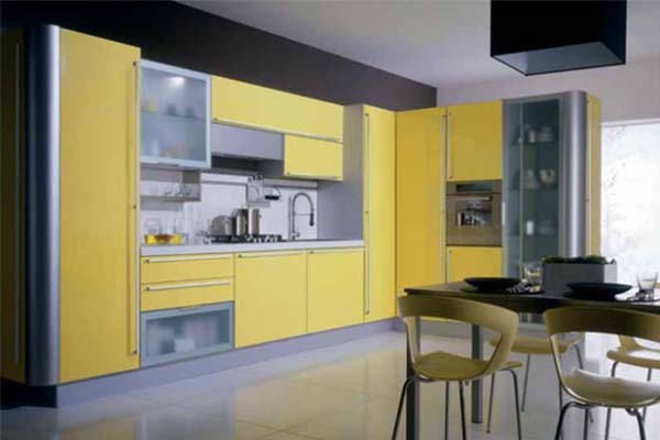 Интерьер кухни в желтом цвете фото 13