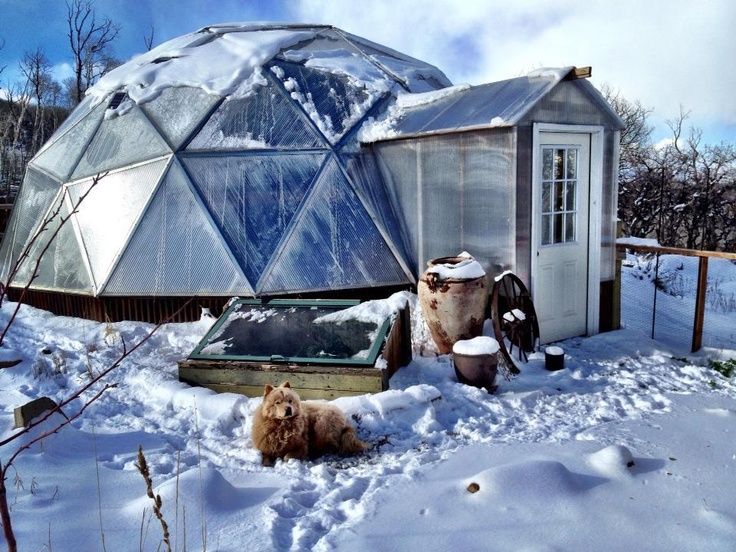 Купольный дом из пенополистирола в условиях зимы
