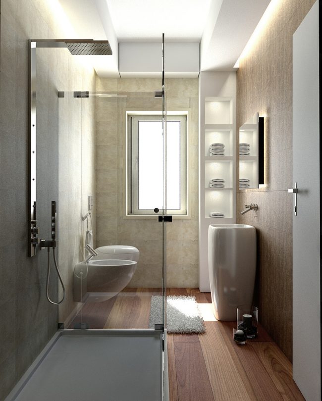 Уютная ванная комната в современном стиле