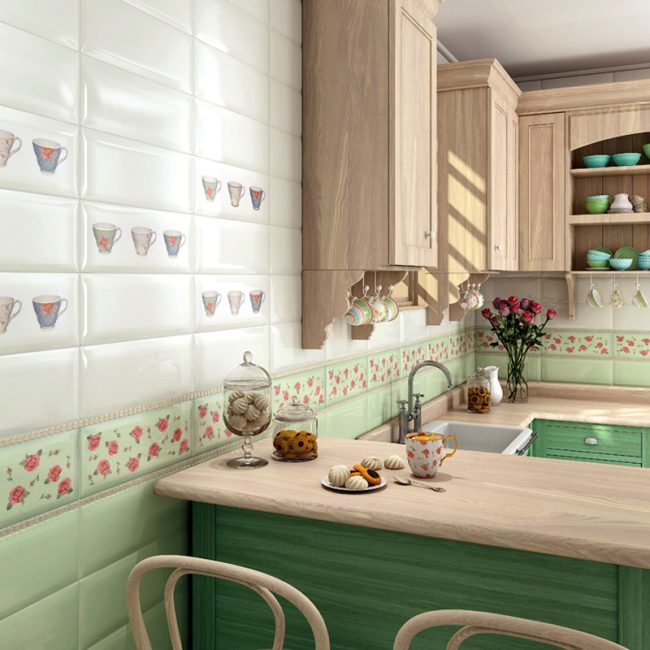 Плитка кабанчик на фартук кухни: cочетание оттенков кухонного гарнитура с настенным покрытием итальянского бренда