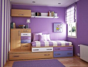 Спальня для девушки фиолетовый цвет