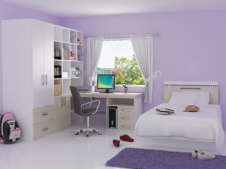 Интерьер спальни для девочки подростка в маленькой комнате фото