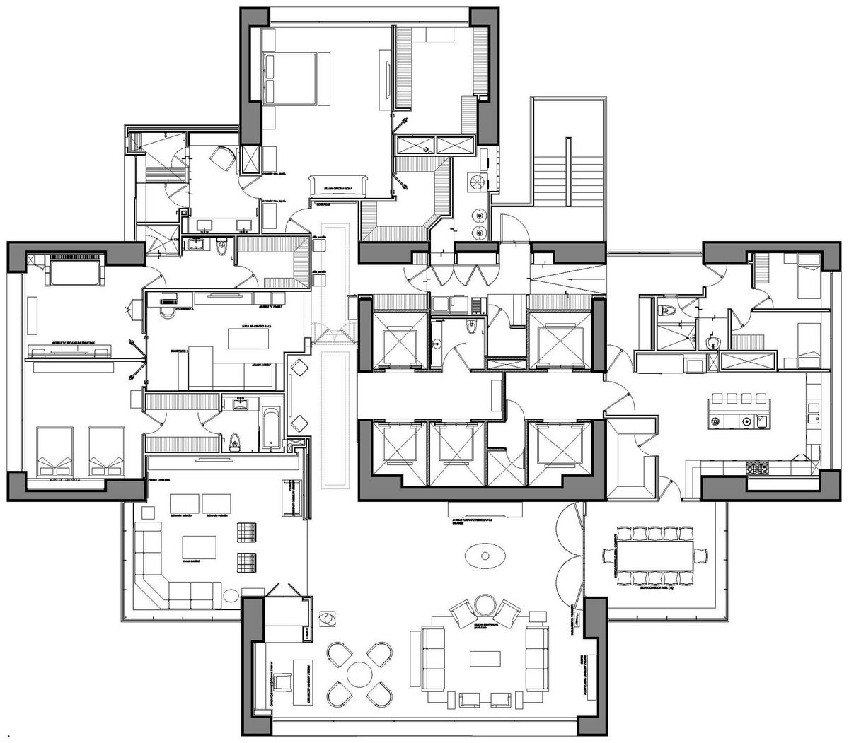 Departamento ASL, ARCO Arquitectura Contemporanea, квартира в Мехико, квартира в Мексике, шикарная квартира с видом на город, роскошный дизайн интерьера