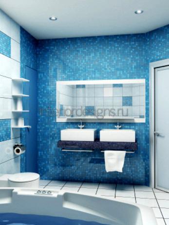 дизайн ванной комнаты с мозаикой