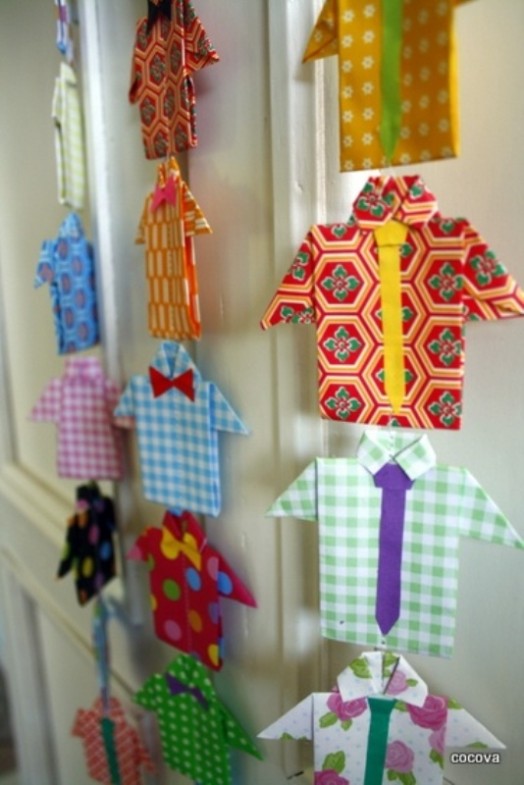 Оригами в детской комнате. Фото 16