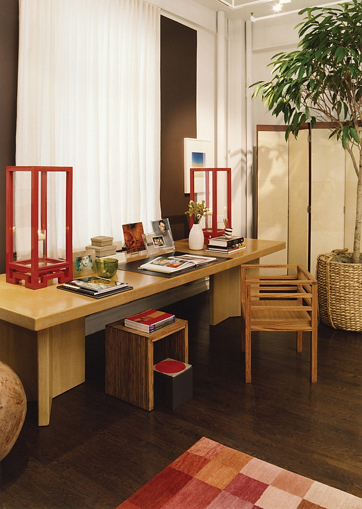 Дизайн интерьера домашнего офиса в азиатском стиле. Фото 7