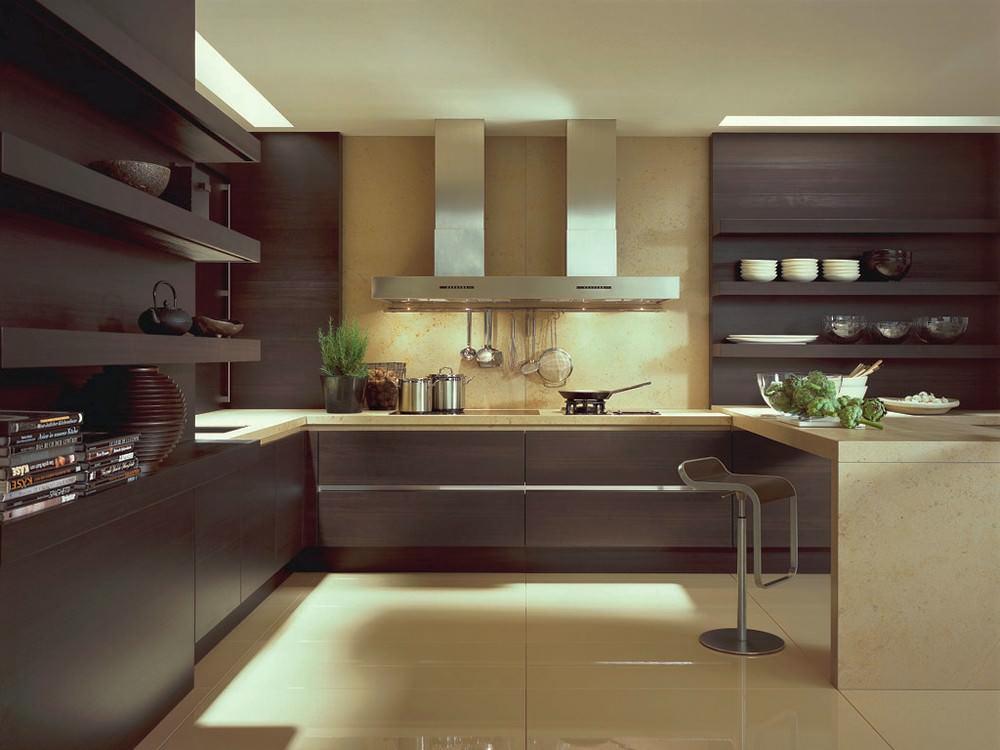 В сравнении с мебелью других комнат, кухонные столешницы могут быть разных цветов и оттенков