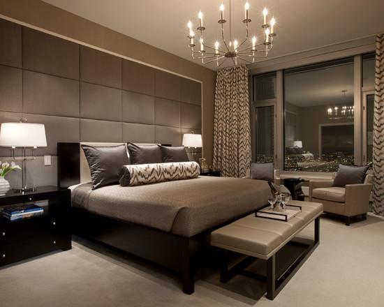 Оформление спальни в коричневом цвете является универсальным, поэтому оно подойдет практически для любой комнаты