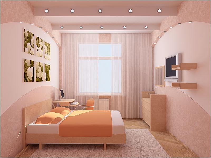 Сочетание персикового и бежевого цветов помогут вам создать современную и стильную спальную комнату