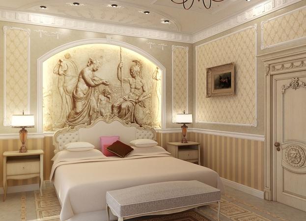 Спальня в классическом стиле отлично подойдет тем, кто хочет душевного спокойствия и хорошего отдыха