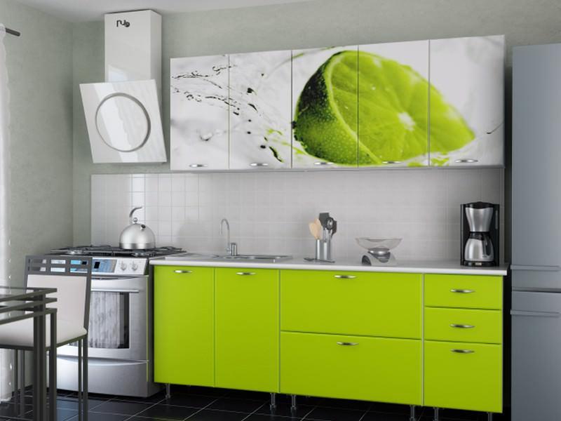 Лаймовый оттенок в интерьере кухни сегодня занимает лидирующую позицию среди общей палитры цветов и красок