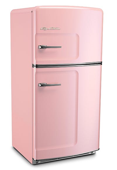Яркий холодильник в ретро стиле