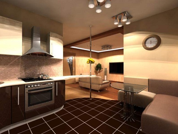 дизайн кухонных потолков