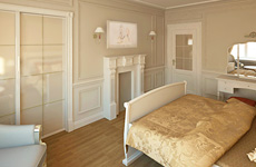 Дизайн интерьера спальни в классическом стиле. Дизайнер интерьера Антон Печеный
