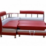 Красный угловой диван для маленькой кухни фото 4